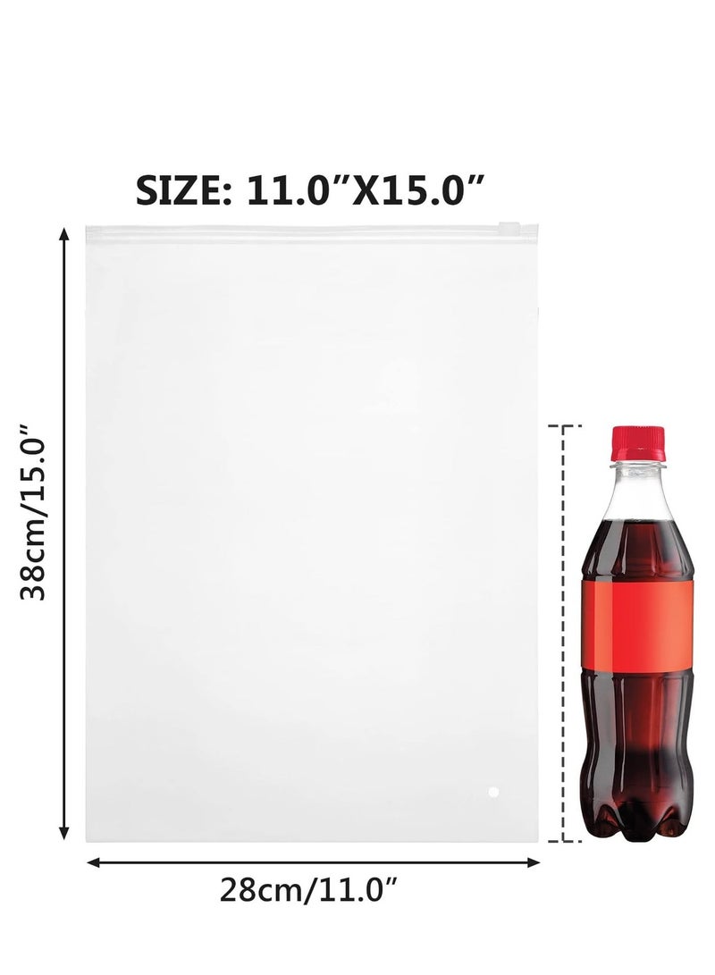 DUNISO أكياس تغليف القمصان، أكياس بلاستيكية وبولي قابلة لإعادة الإغلاق مقاس 11 × 15 بوصة لتغليف الملابس والقمصان والجينز والسراويل والقمصان ذات الأكمام القصيرة وأكياس بسحاب غير لامعة مع فتحة تهوية للتخزين أثناء السفر (مقاس واحد) - Image 4